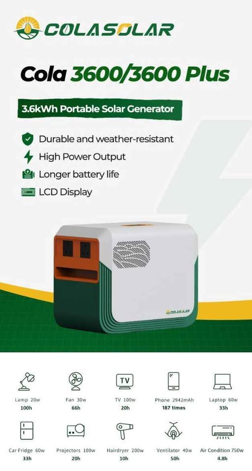 Colar Solar 3.6kWh Solar Generator