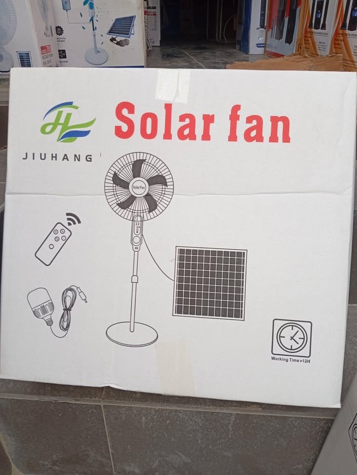 16‑inch Solar Panel Rechargeable Fan
